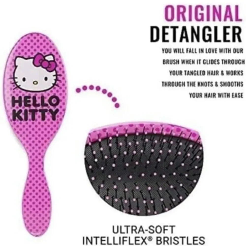Hello Kitty and Friends 2 Detangler Wet Brushes + 4 Goody Ouchless Scrunchies